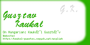 gusztav kaukal business card